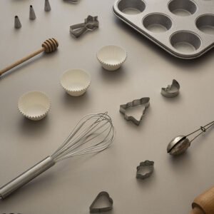 high angle kitchen supplies arrangement