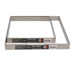 cadre a patisserie inox h 2 cm 16 x 16 cm patisdecor 2