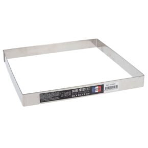 cadre a patisserie inox h 2 cm 20 x 20 cm patisdecor 1