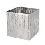 cercle perfore en acier inoxydable carre 8 x 8 x 8 cm 1
