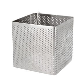 cercle perfore en acier inoxydable carre 8 x 8 x 8 cm 1