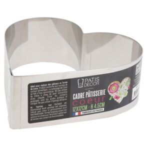 coeur a mousse inox h 45 cm l 12 cm patisdecor 1
