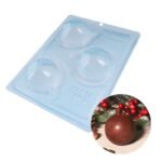 moule chocolat en 3 parties boules de noel lisses patisdecor 1