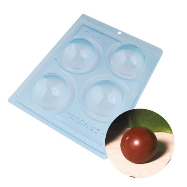 moule chocolat en 3 parties demi spheres 6 cm patisdecor 1