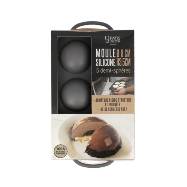 moule silicone 5 demi spheres o 8 cm patisdecor 2
