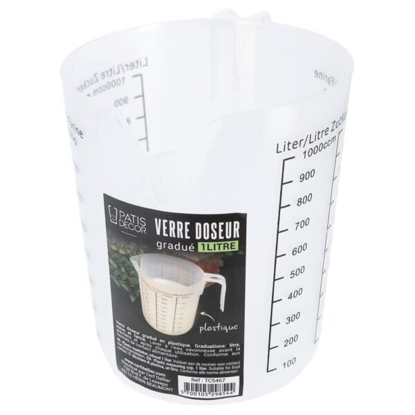 verre doseur gradue plastique 1 l 2