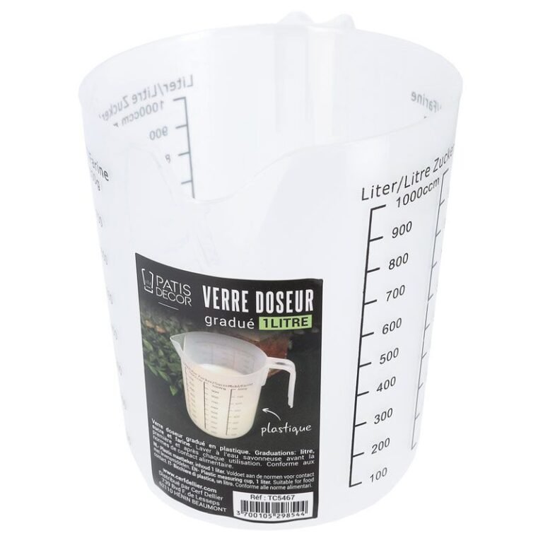 verre doseur gradue plastique 1 l 2