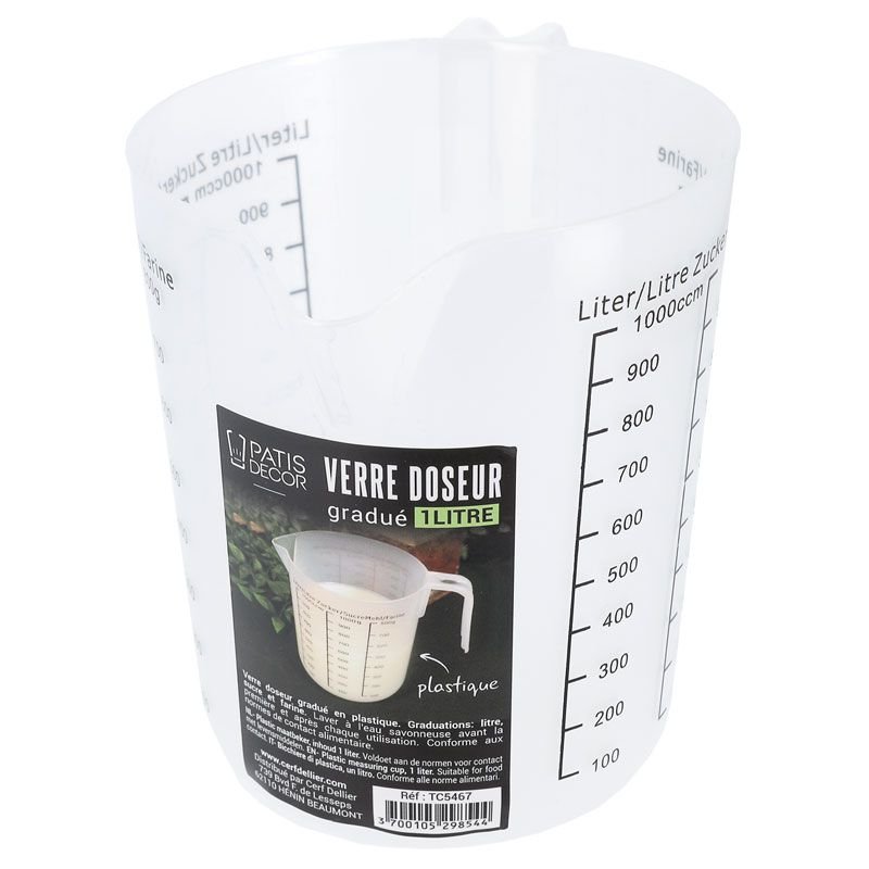 verre doseur gradue plastique 1 l 2