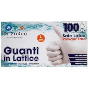 100 PIECE LATEX GLOVES L POWDER FREE