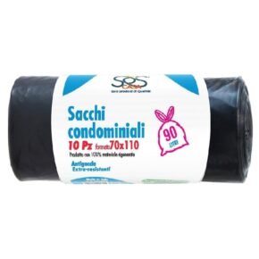 GARBAGE BAGS 70X110 BLACK HEAVY SOS 10 PIECES