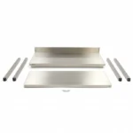 Stainless steel table with back wall
